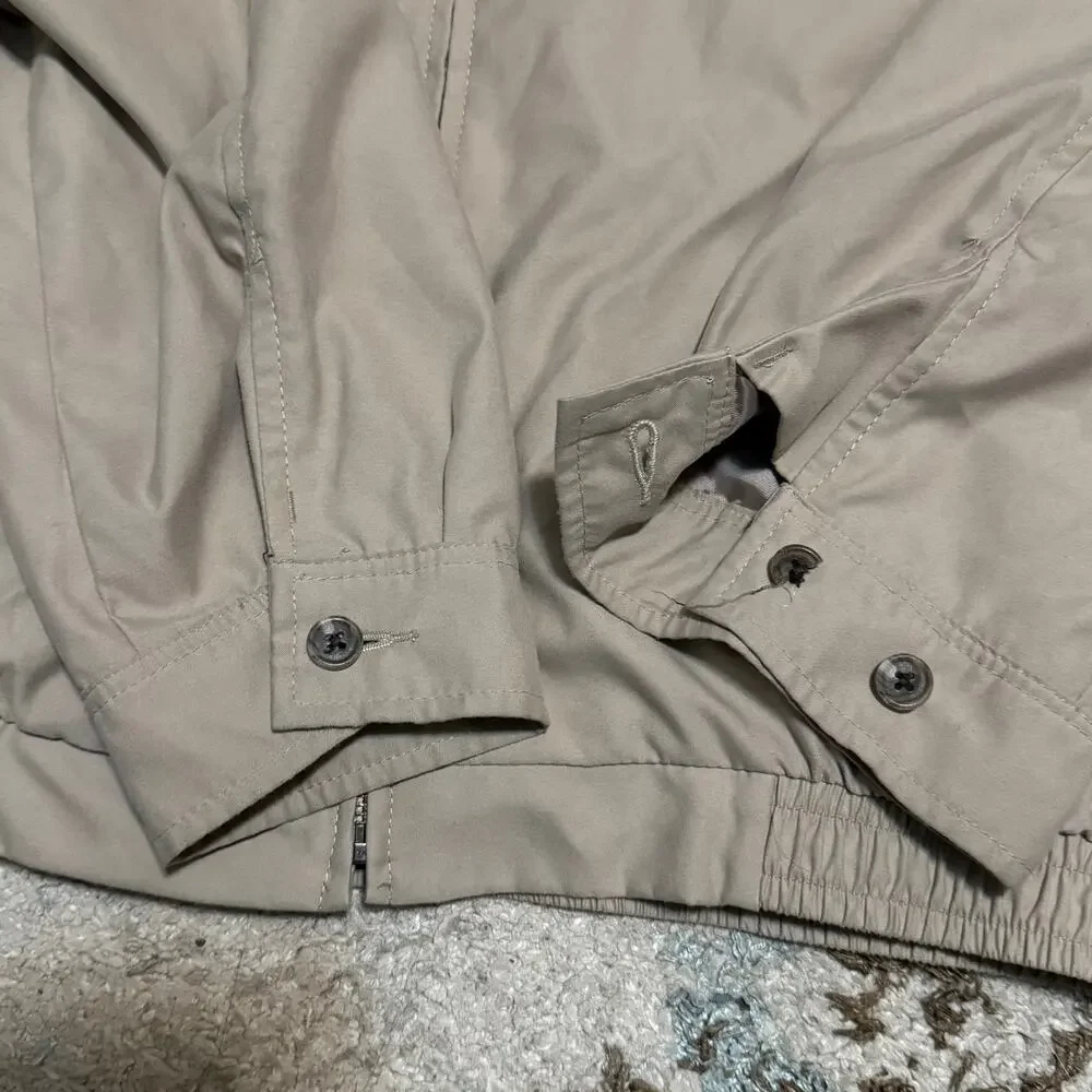 Vintage Polo Ralph Lauren Harrington Bomber Jacket Size Large Khaki Beige
